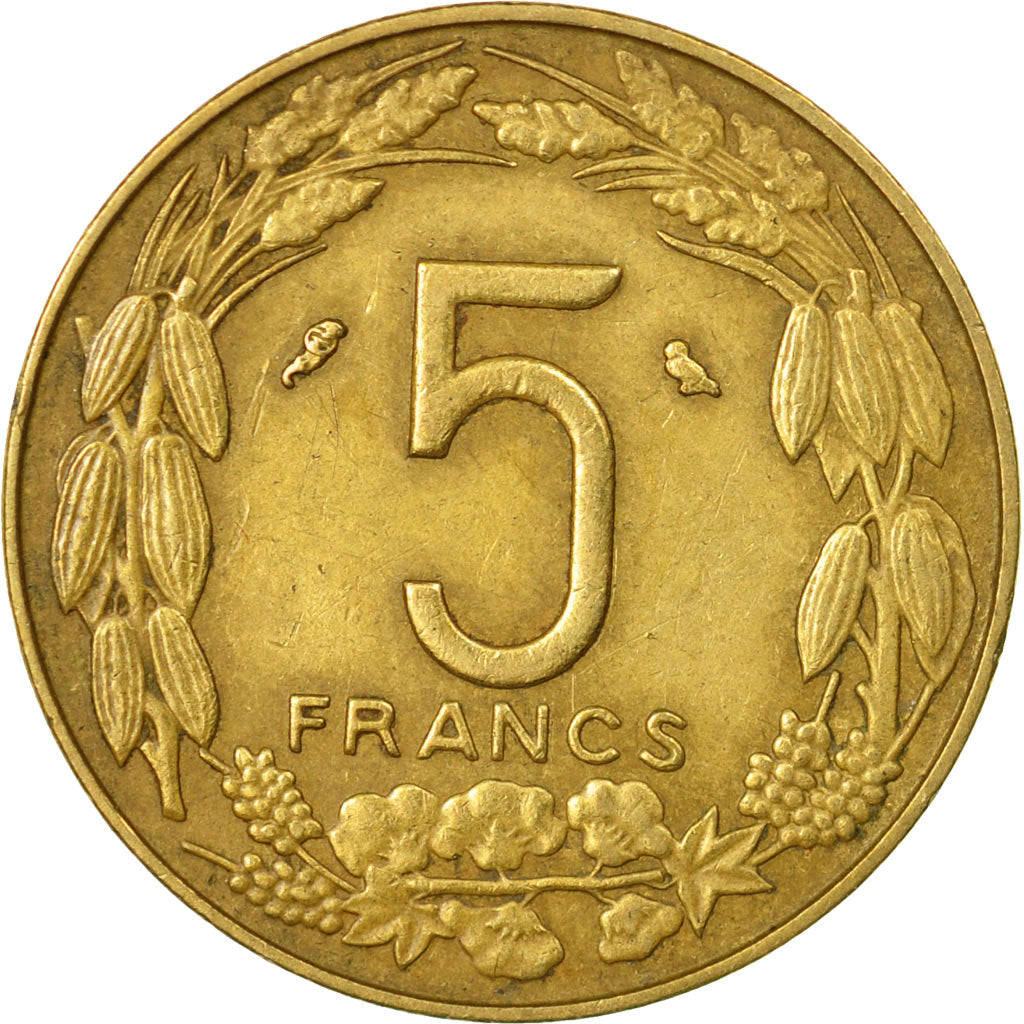 Münze, Äquatorial Afrikanische Staaten, 5 Francs, 1970, Paris, S+
