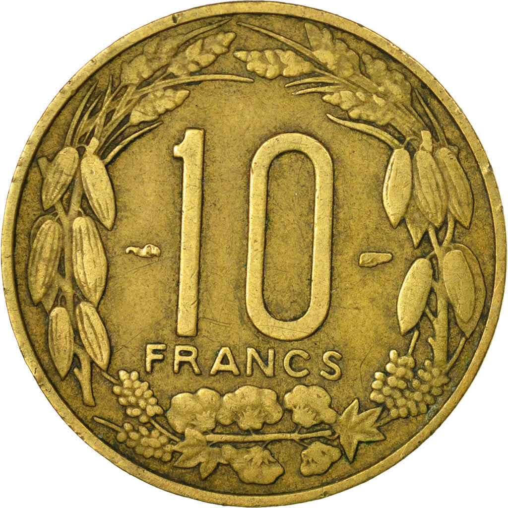 Moneta, Camerun, 10 Francs, 1958, Paris, MB+, Alluminio-bronzo, KM:11