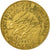 Moneda, Estados africanos ecuatoriales, 10 Francs, 1965, Paris, BC+, Aluminio -