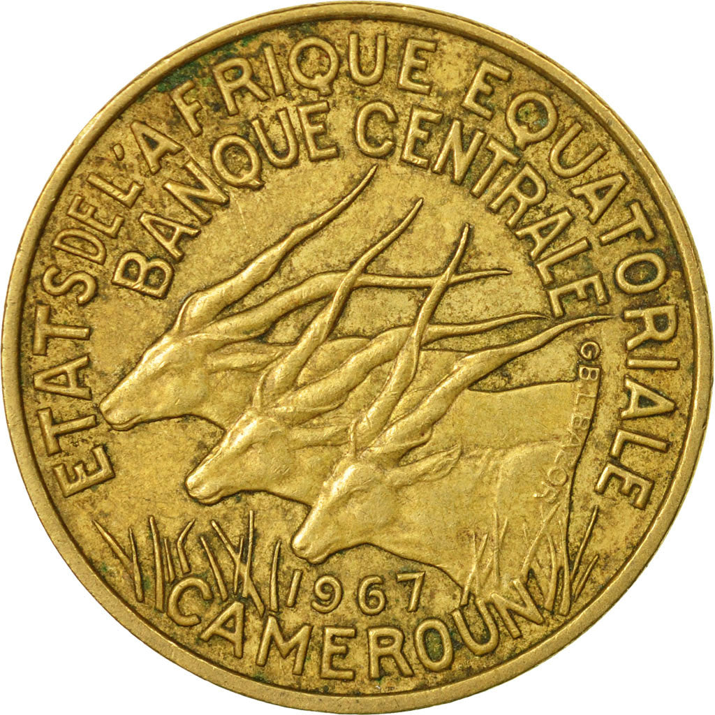 Moneta, Stati dell’Africa equatoriale, 10 Francs, 1967, Paris, MB+