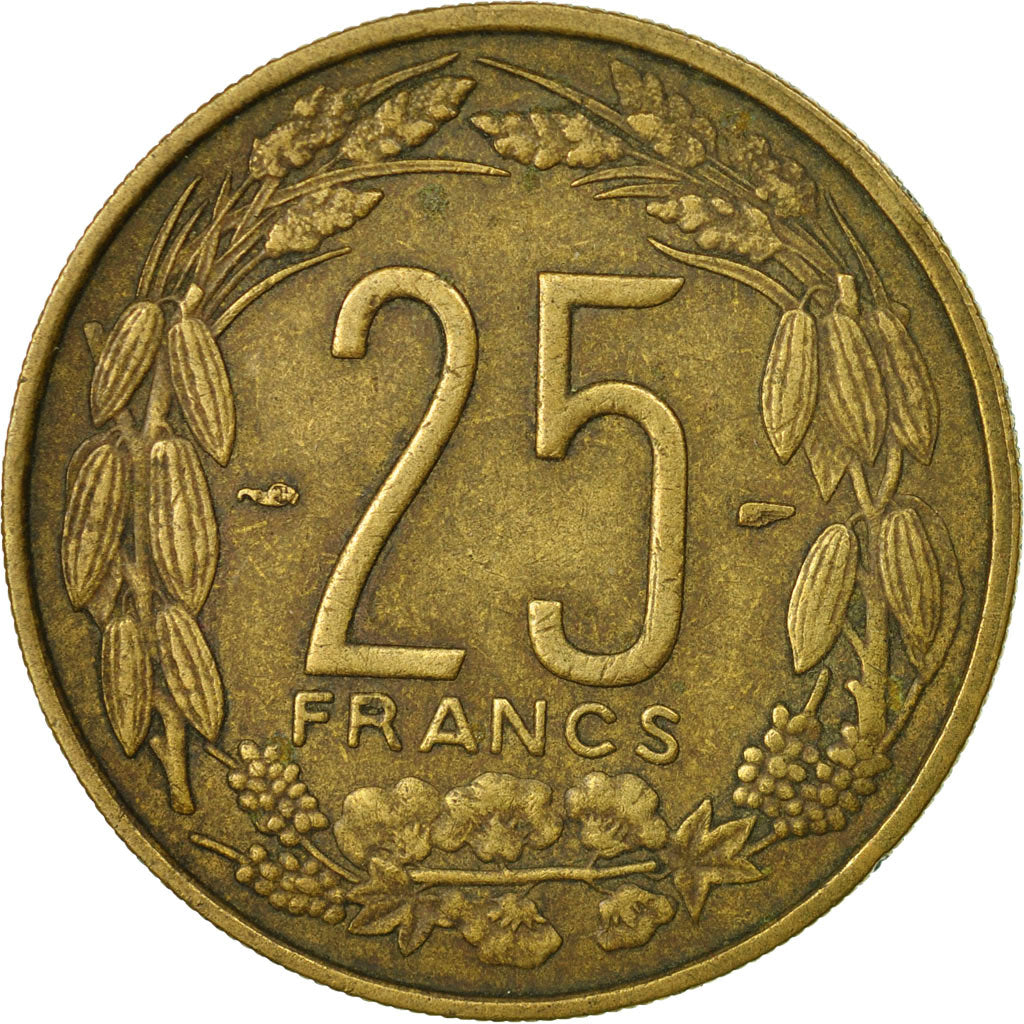 Munten, Kameroen, 25 Francs, 1958, Paris, FR, Aluminum-Bronze, KM:12