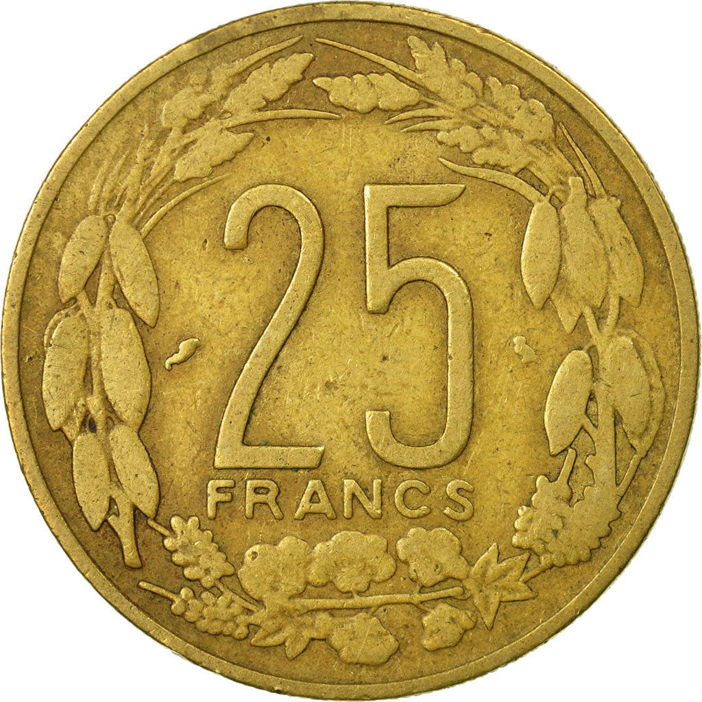 Moneta, Stati dell’Africa equatoriale, 25 Francs, 1970, Paris, MB+