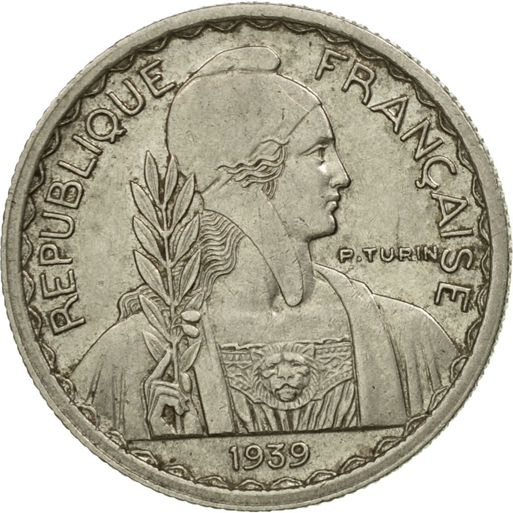 Coin, FRENCH INDO-CHINA, 10 Cents, 1939, Paris, VF(30-35), Nickel, KM:21.1