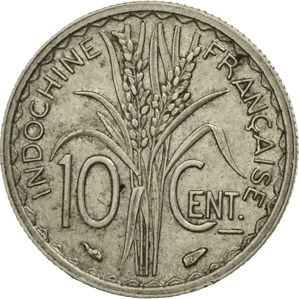Coin, FRENCH INDO-CHINA, 10 Cents, 1939, Paris, VF(30-35), Nickel, KM:21.1