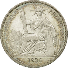 Münze, FRENCH INDO-CHINA, 50 Cents, 1936, Paris, S, Silber, KM:4a.2