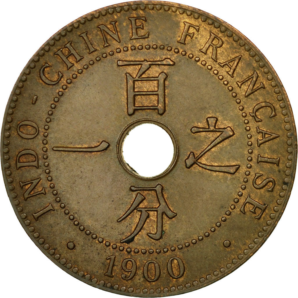 Munten, FRANS INDO-CHINA, Cent, 1900, Paris, FR+, Bronze, KM:8