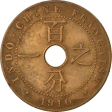 Coin, FRENCH INDO-CHINA, Cent, 1910, Paris, VF(20-25), Bronze, KM:12.1