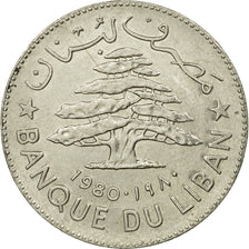 Munten, Libanon, Livre, 1980, ZF, Nickel, KM:30