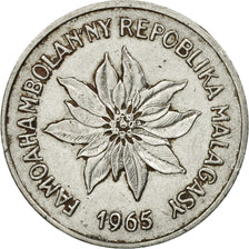 Moneta, Madagascar, 2 Francs, 1965, Paris, MB+, Acciaio inossidabile, KM:9