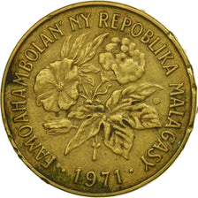 Coin, Madagascar, 20 Francs, 4 Ariary, 1971, Paris, VF(30-35), Aluminum-Bronze