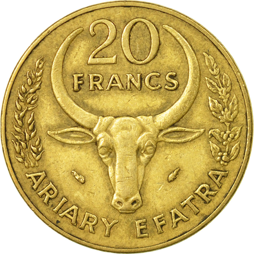 Münze, Madagascar, 20 Francs, 4 Ariary, 1979, Paris, S+, Aluminum-Bronze, KM:12