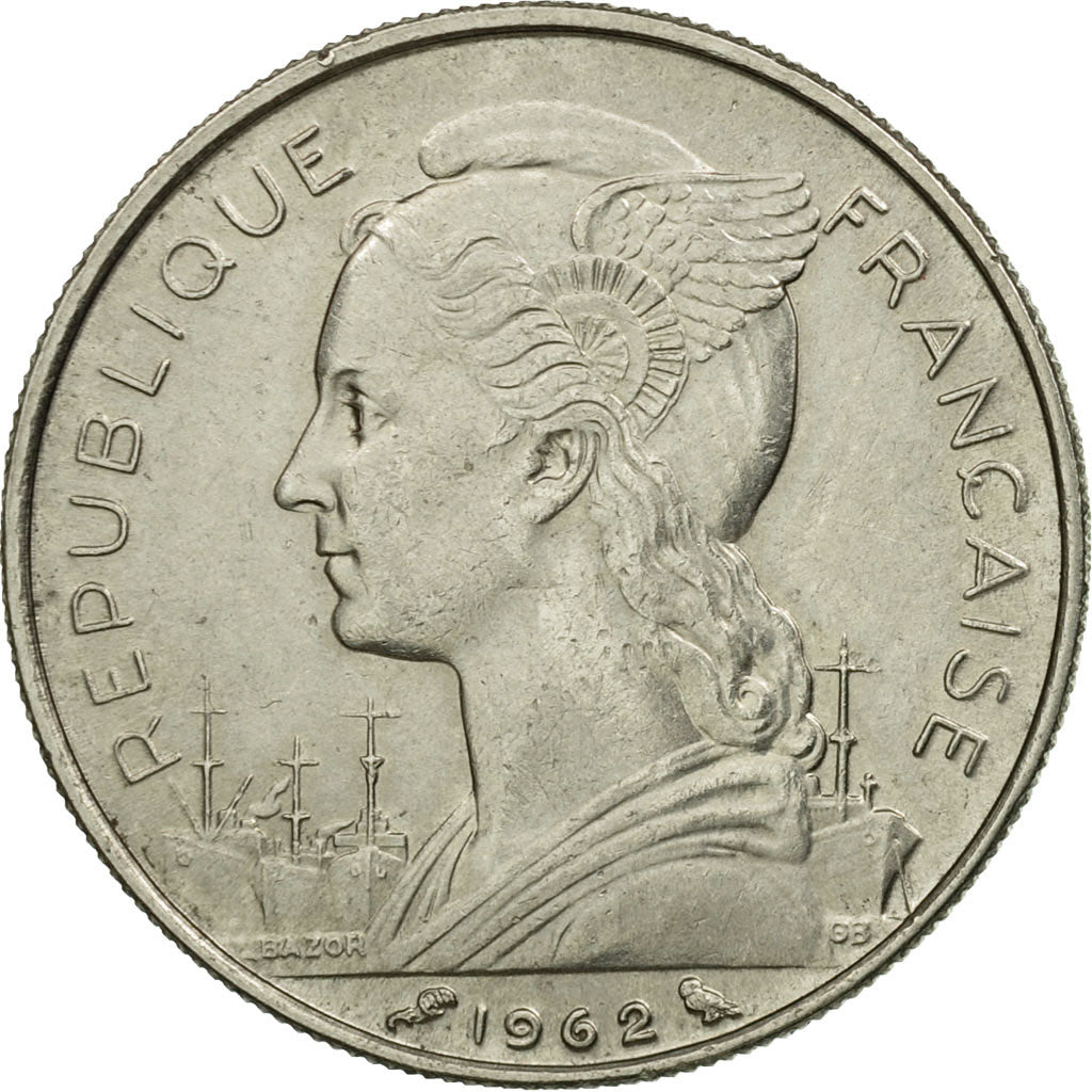 Münze, Réunion, 50 Francs, 1962, SS, Nickel, KM:12