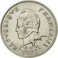 Moneta, Polinesia francese, 10 Francs, 1973, Paris, MB+, Nichel, KM:8