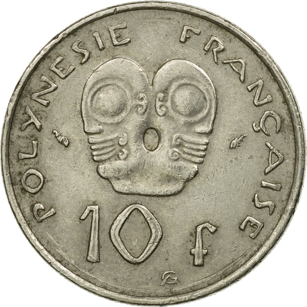 Moneda, Polinesia francesa, 10 Francs, 1979, Paris, BC+, Níquel, KM:8