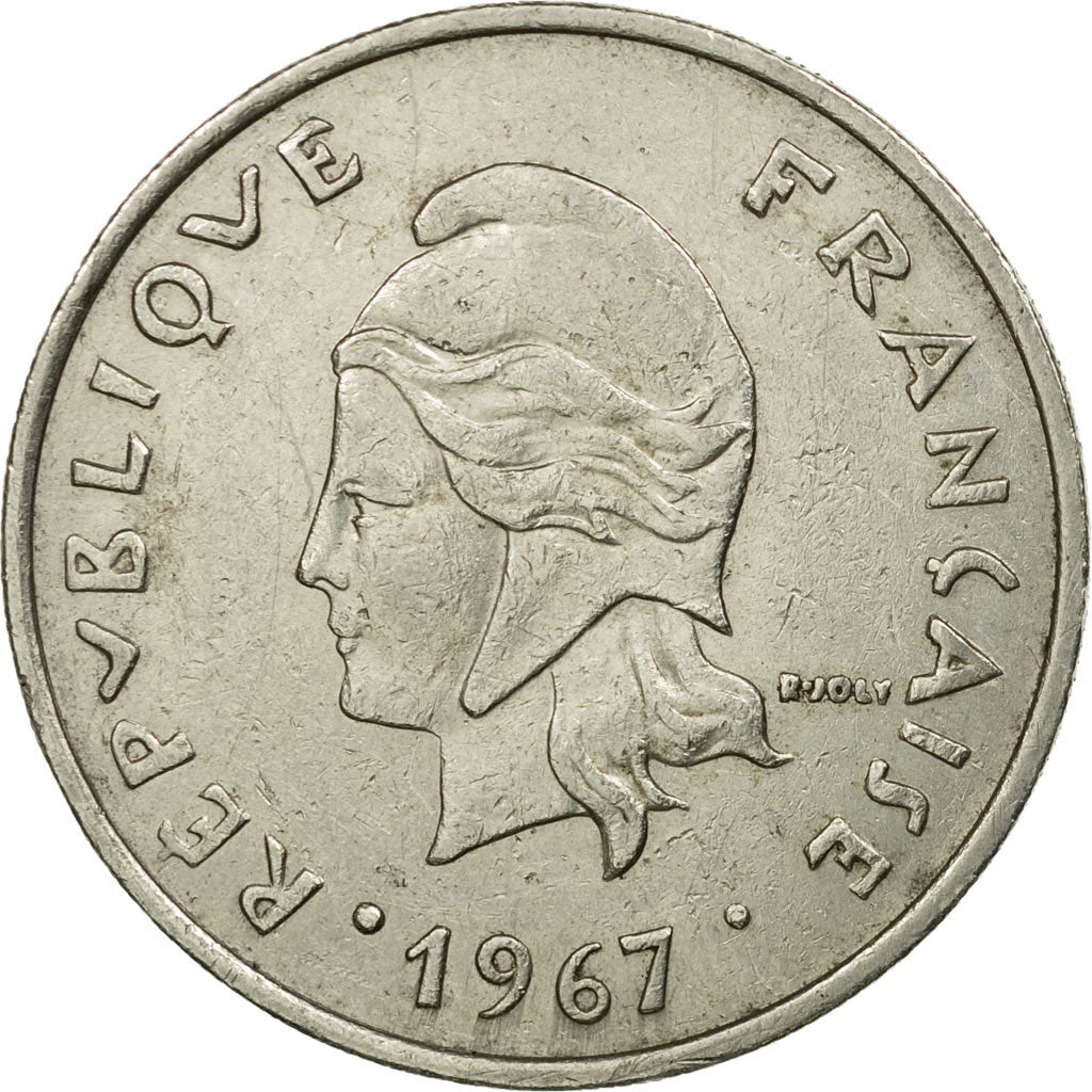 Münze, Neukaledonien, 20 Francs, 1967, Paris, SS, Nickel, KM:6