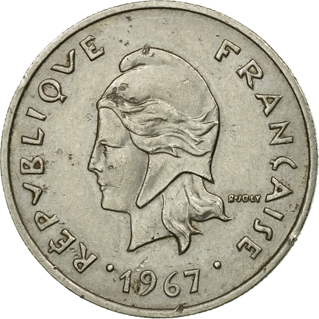 Coin, New Caledonia, 10 Francs, 1967, Paris, VF(30-35), Nickel, KM:5