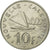 Moneta, Nuova Caledonia, 10 Francs, 1977, Paris, BB, Nichel, KM:11