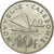Moneda, Nueva Caledonia, 10 Francs, 1986, Paris, MBC, Níquel, KM:11