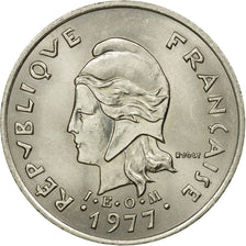 Moneta, Nuove Ebridi, 10 Francs, 1977, Paris, BB, Nichel, KM:2.2