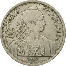 Coin, FRENCH INDO-CHINA, Piastre, 1947, Paris, EF(40-45), Copper-nickel, KM:32.2