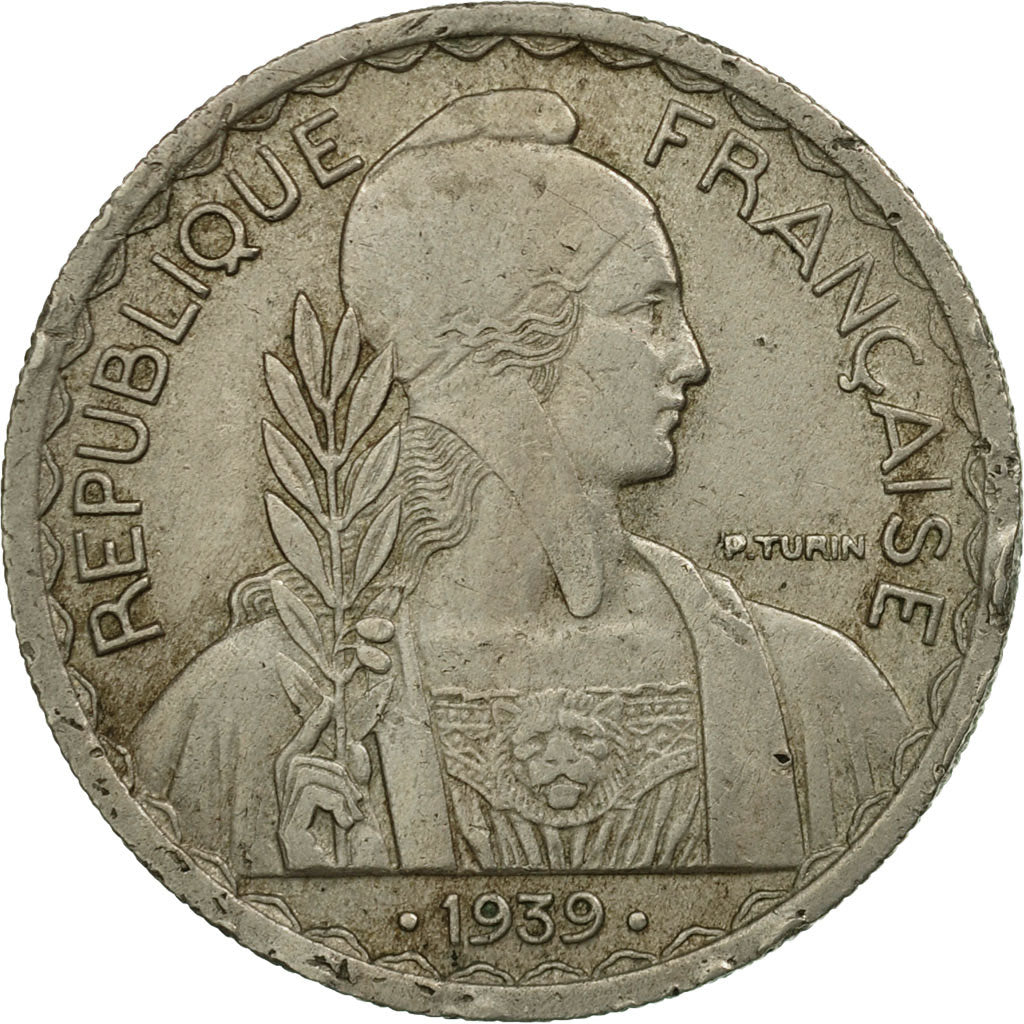 Munten, FRANS INDO-CHINA, 20 Cents, 1939, Paris, FR+, Copper-nickel, KM:23a.1