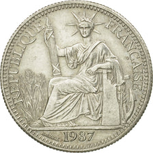 Moneta, INDOCINA FRANCESE, 10 Cents, 1937, Paris, BB, Argento, KM:16.2