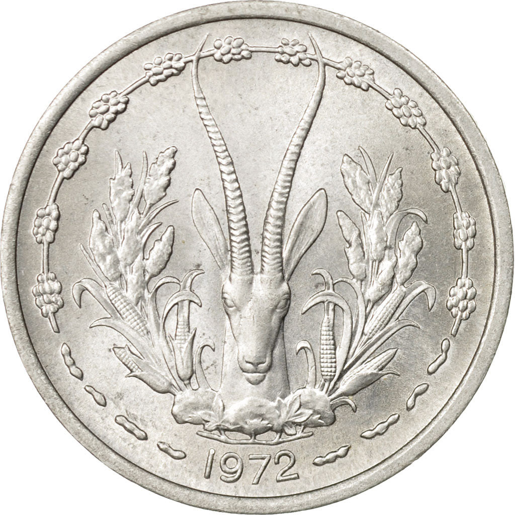 Moneta, Stati dell'Africa occidentale, Franc, 1972, Paris, BB, Alluminio, KM:3.1