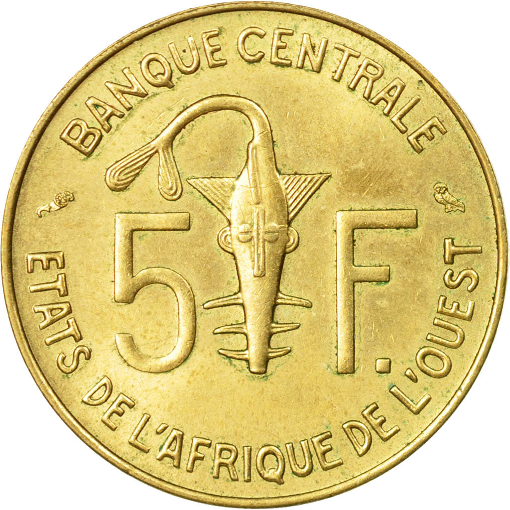 Moneta, Stati dell'Africa occidentale, 5 Francs, 1971, Paris, MB+