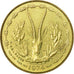 Moneda, Estados del África Occidental, 5 Francs, 1974, Paris, BC+, Aluminio -