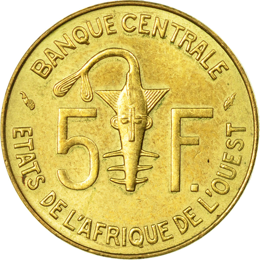 Münze, West African States, 5 Francs, 1982, Paris, S+, Aluminum-Nickel-Bronze