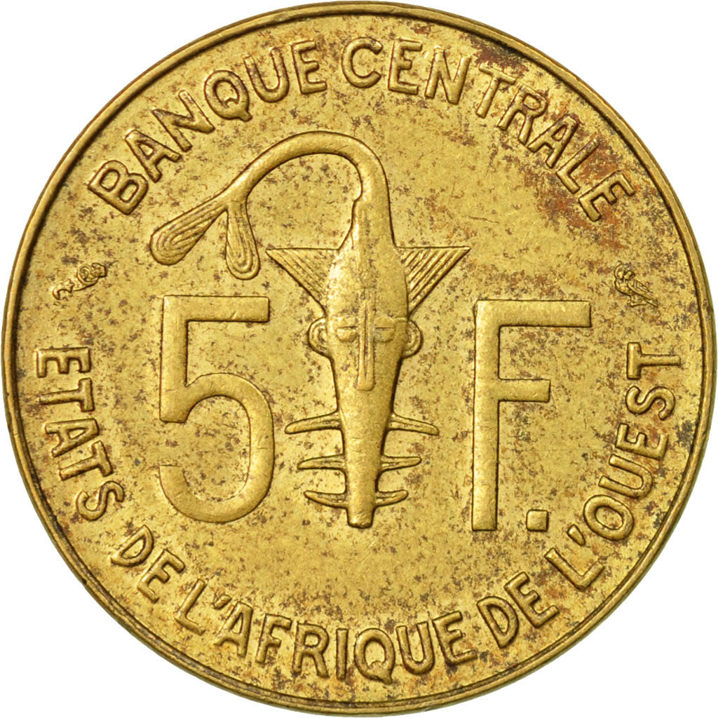 Moneta, Kraje Afryki Zachodniej, 5 Francs, 1965, Paris, F(12-15)
