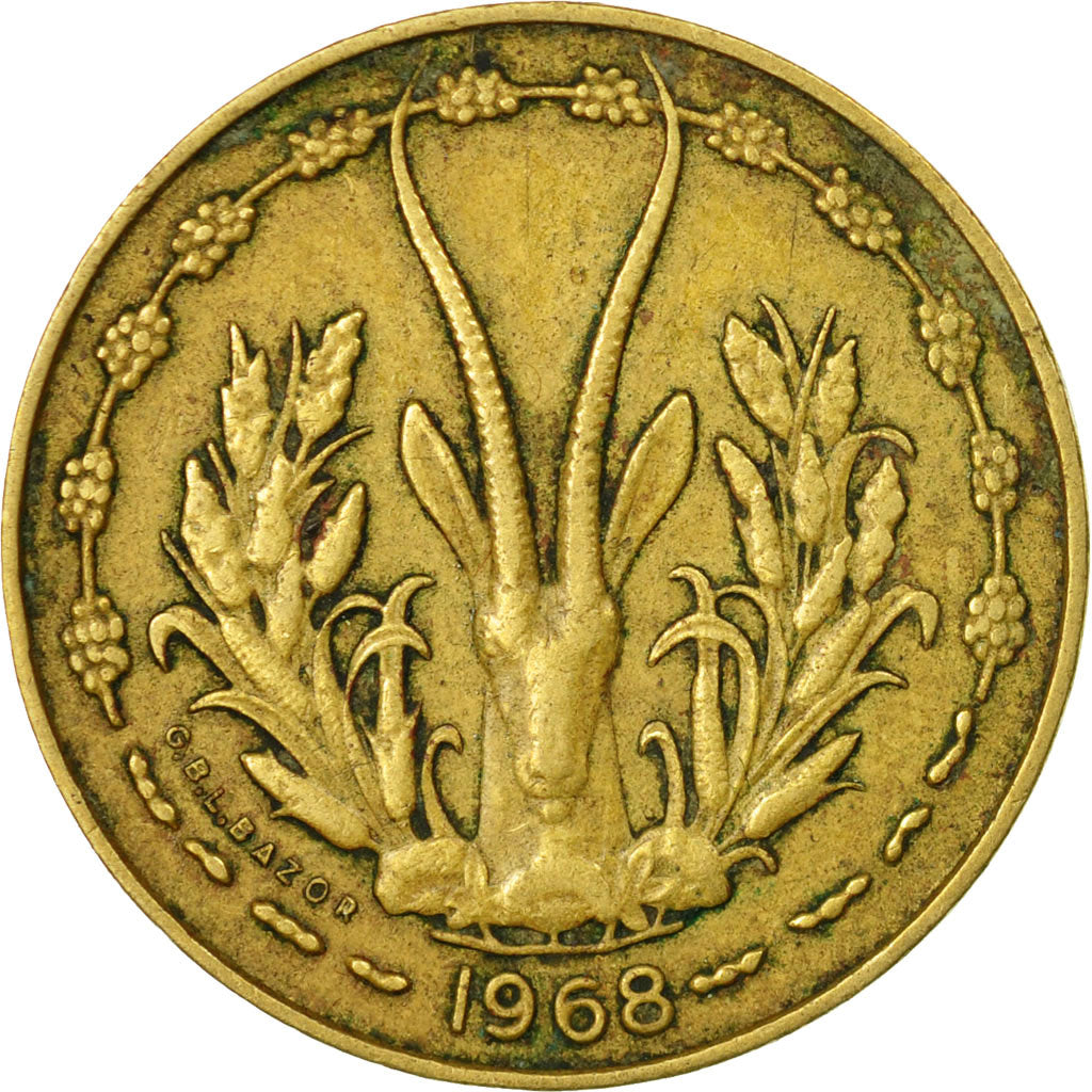Monnaie, West African States, 10 Francs, 1968, Paris, TB+