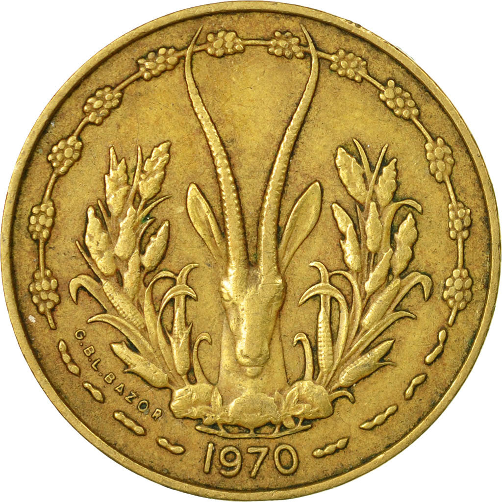 Münze, West African States, 10 Francs, 1970, Paris, S+, Aluminum-Nickel-Bronze