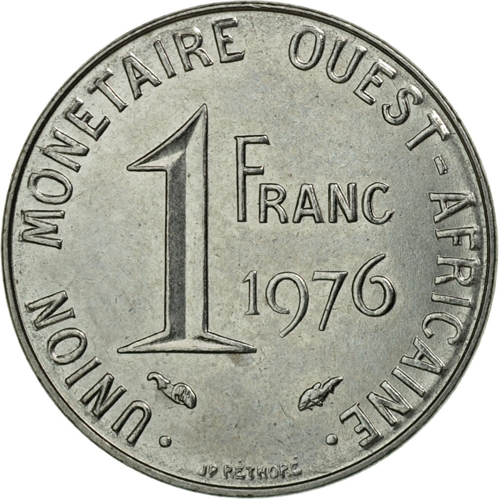 Coin, West African States, Franc, 1976, Paris, EF(40-45), Steel, KM:8