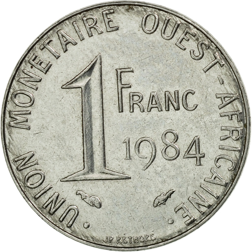 Moneda, Estados del África Occidental, Franc, 1984, Paris, MBC, Acero, KM:8