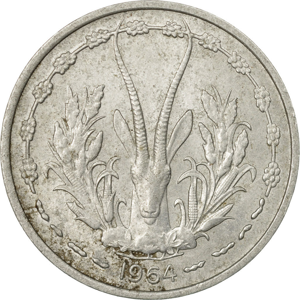 Münze, West African States, Franc, 1964, Paris, S+, Aluminium, KM:3.1