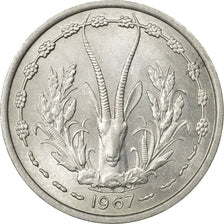Münze, West African States, Franc, 1967, Paris, SS, Aluminium, KM:3.1