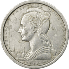 Coin, French West Africa, 2 Francs, 1948, Paris, EF(40-45), Aluminum, KM:4