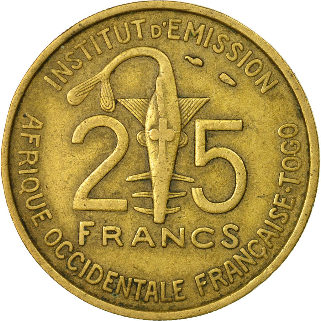 Munten, Frans West Afrika, 25 Francs, 1957, Paris, FR+, Aluminum-Bronze, KM:9