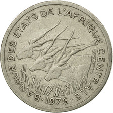 Coin, Central African States, 50 Francs, 1976, Paris, VF(30-35), Nickel, KM:11