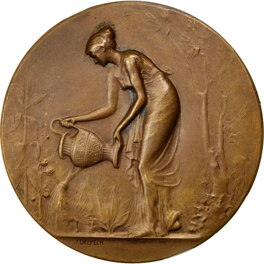 Francia, Medal, French Third Republic, Flora, Delpech, MBC+, Bronce