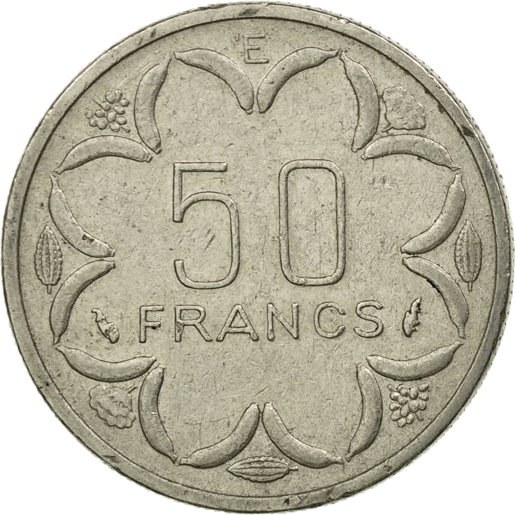 Coin, Central African States, 50 Francs, 1979, Paris, VF(30-35), Nickel, KM:11