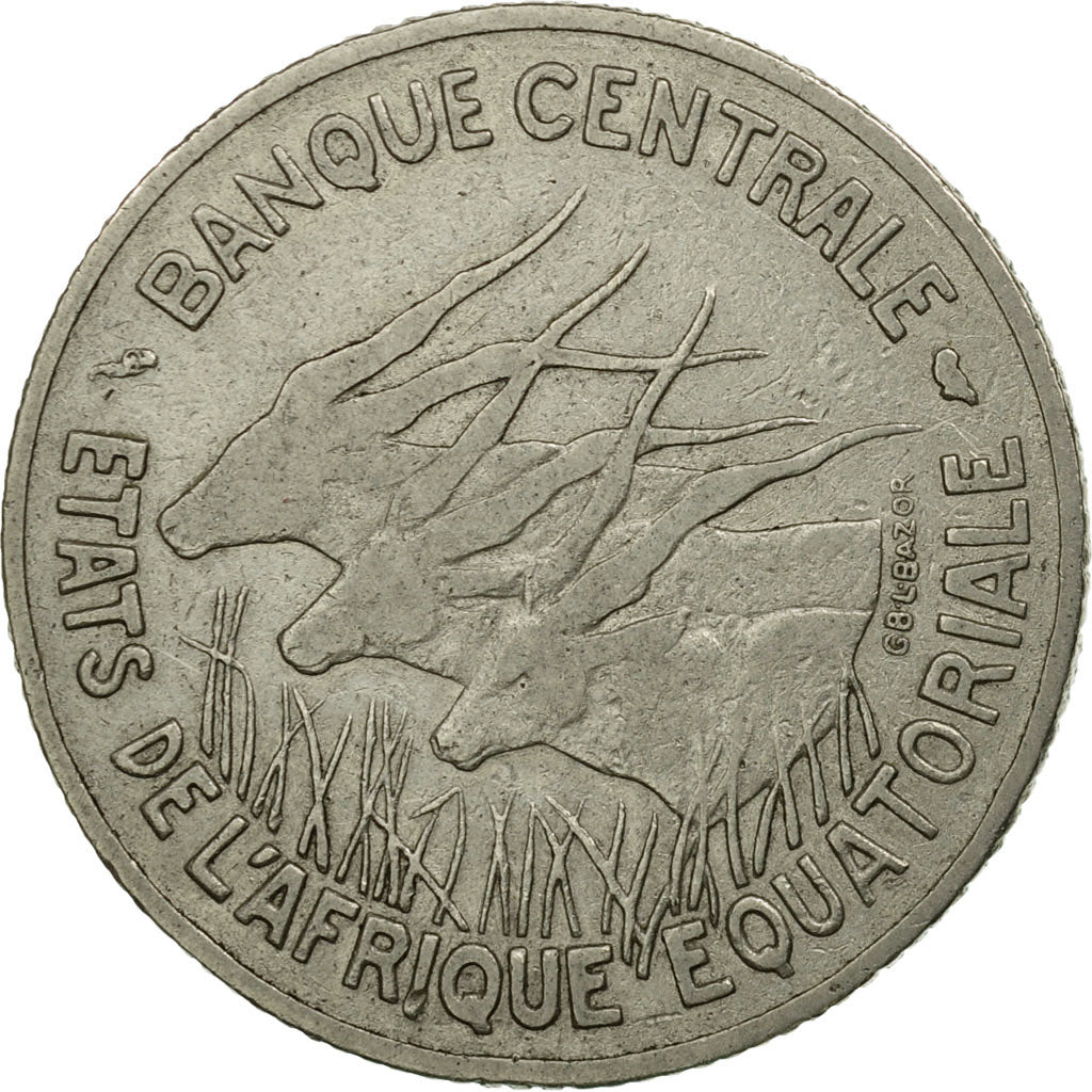 Münze, Äquatorial Afrikanische Staaten, 100 Francs, 1966, Paris, S+, Nickel
