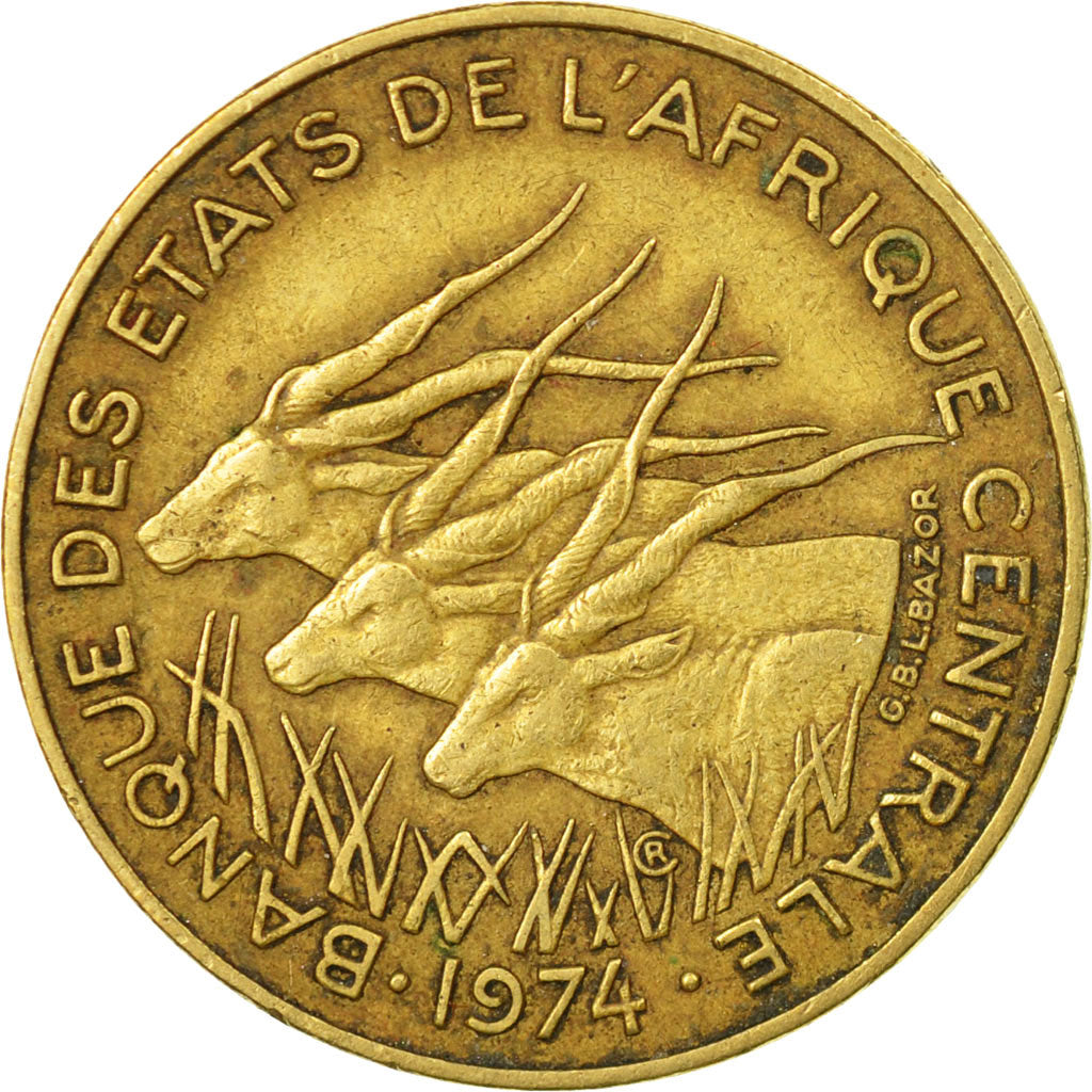 Coin, Central African States, 10 Francs, 1974, Paris, VF(30-35)