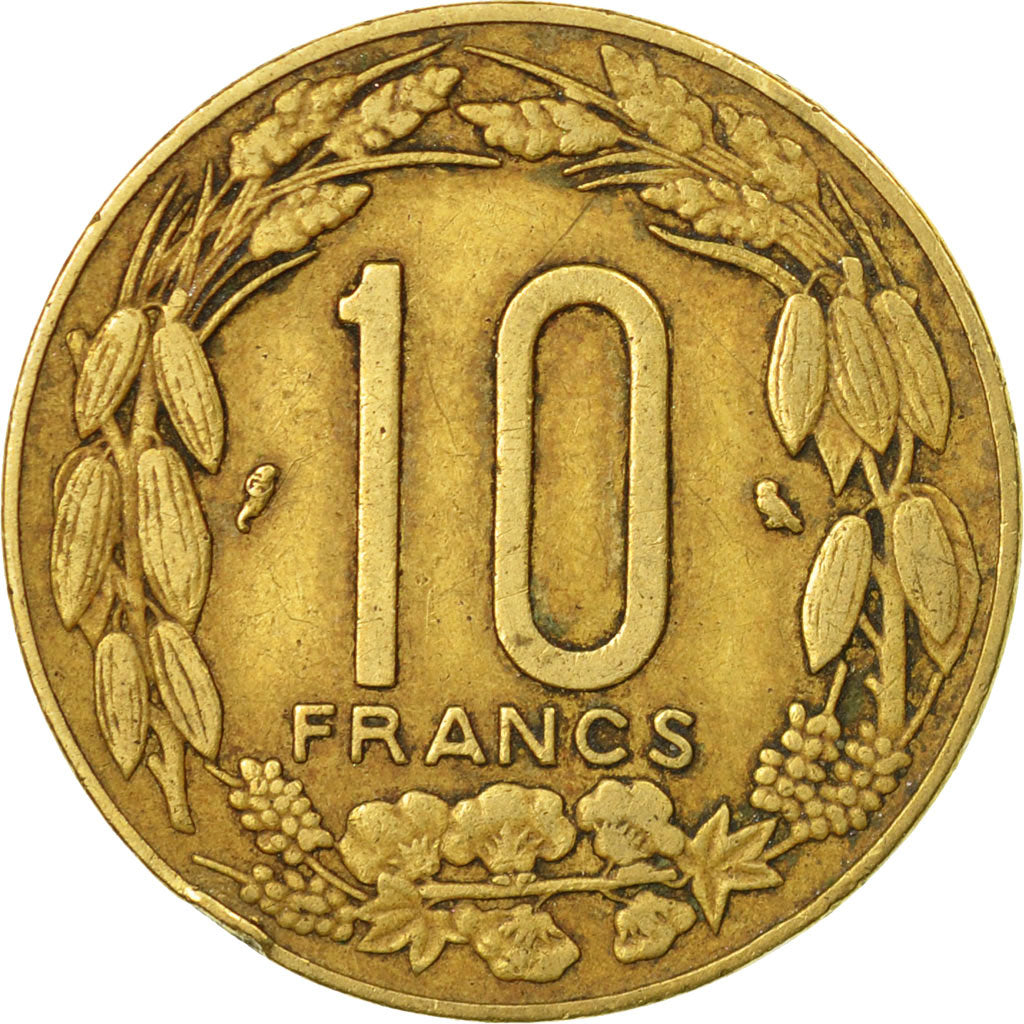 Coin, Central African States, 10 Francs, 1974, Paris, VF(30-35)