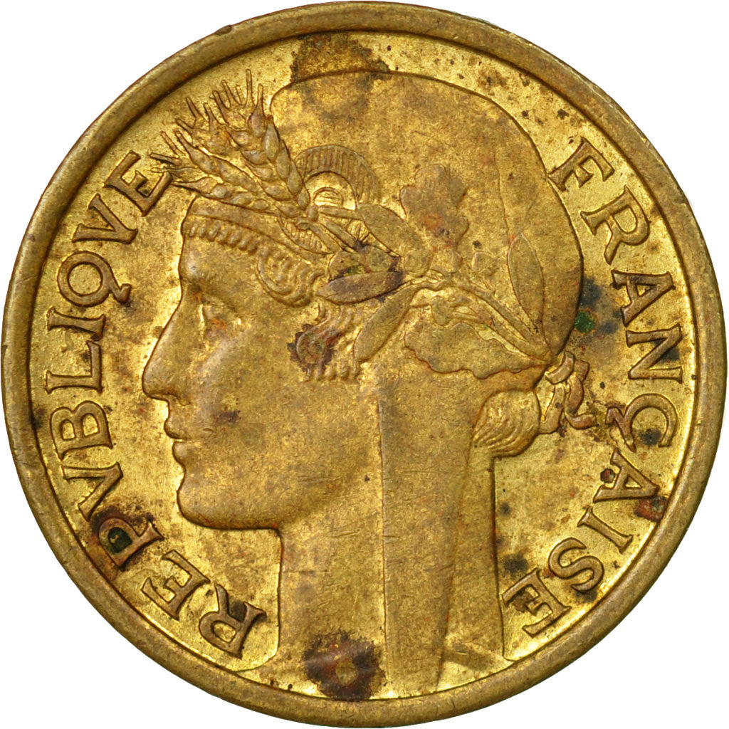 Coin, French West Africa, 50 Centimes, 1944, Paris, F(12-15), Aluminum-Bronze