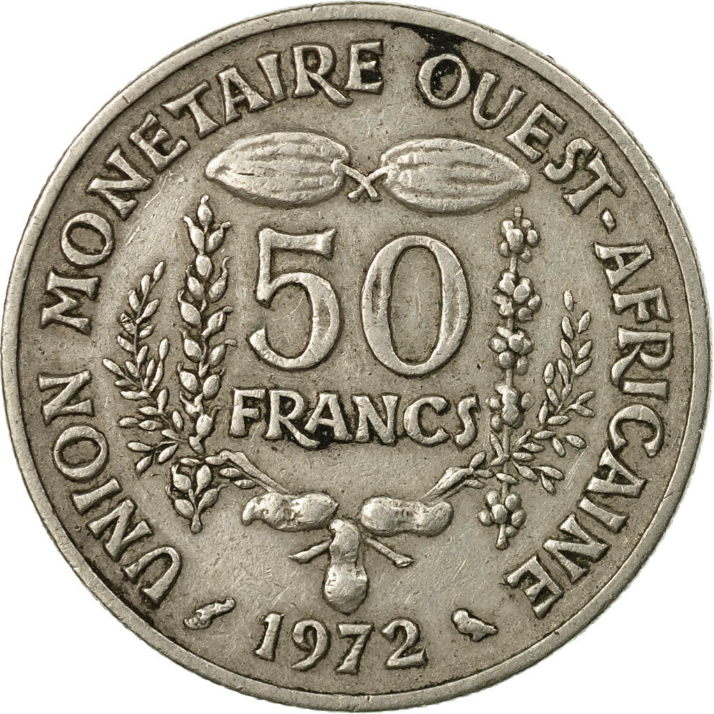 Munten, West Afrikaanse Staten, 50 Francs, 1972, Paris, FR+, Copper-nickel, KM:6