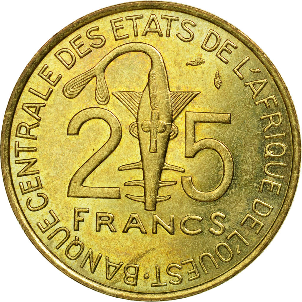 Munten, West Afrikaanse Staten, 25 Francs, 1979, Paris, ZF, Aluminum-Bronze