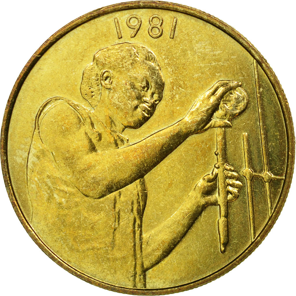 Munten, West Afrikaanse Staten, 25 Francs, 1981, Paris, ZF, Aluminum-Bronze