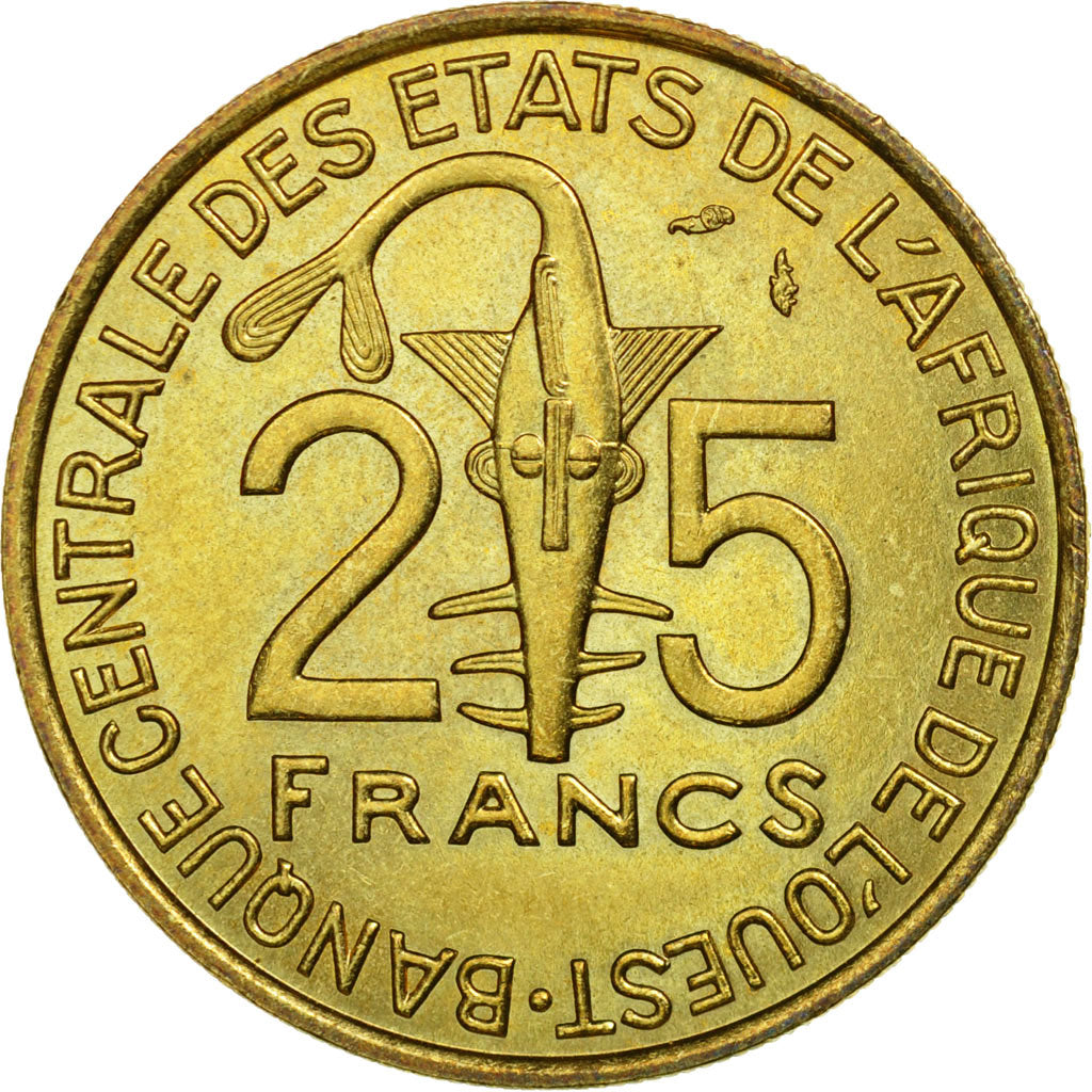 Munten, West Afrikaanse Staten, 25 Francs, 1981, Paris, ZF, Aluminum-Bronze